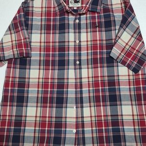Marthas Vineyard The Black Dog Men's Casual Plaid Shirt - Sun Washed Cotton XL